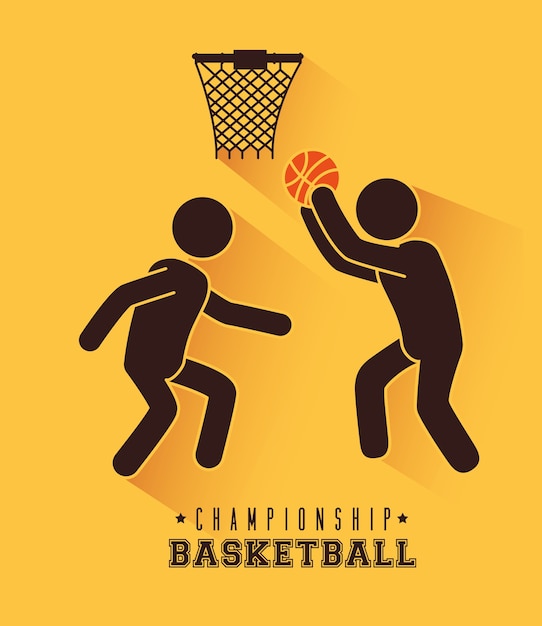 Progettazione di pallacanestro, illustrazione vettoriale.