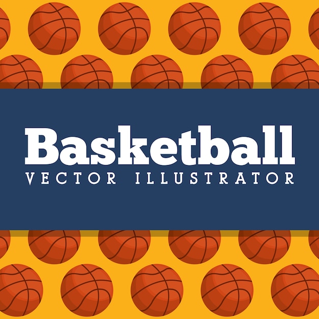 basketball design with ball icons