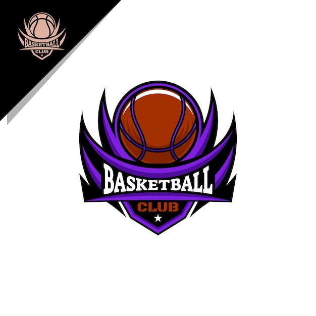 basketball and devil illustration for logos emblems or symbols