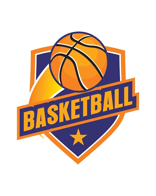 Vector basketball emblem logo template