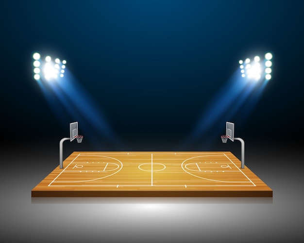 Vector basketball field