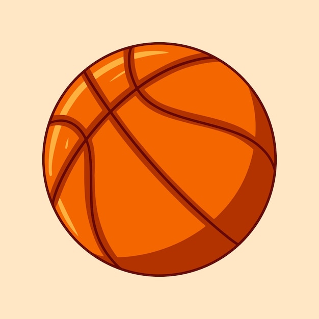 向量篮球手绘卡通插图