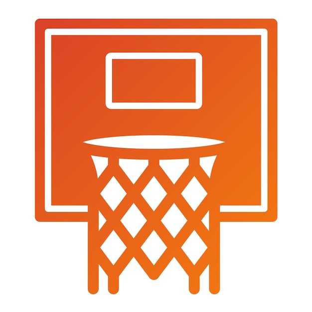 Vector basketball hoop icon style