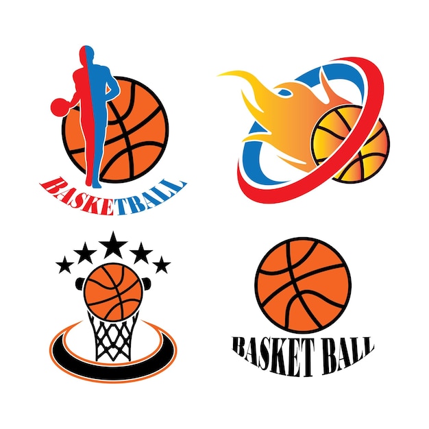 Basketball hoop icon vector illustration logo template