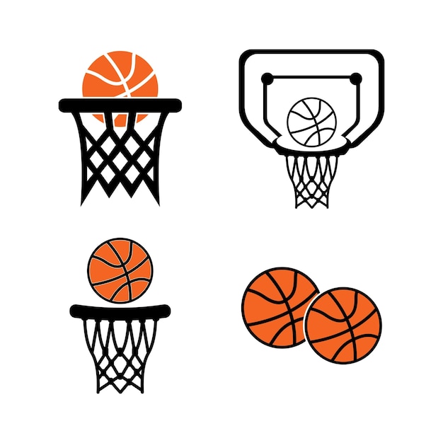 Vector basketball hoop icon vector illustration logo template