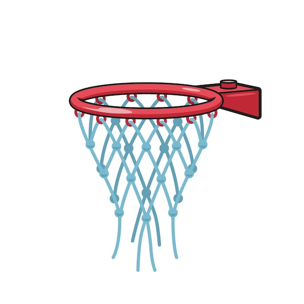 Вектор Баскетбольный обруч изолирован на белом фоне