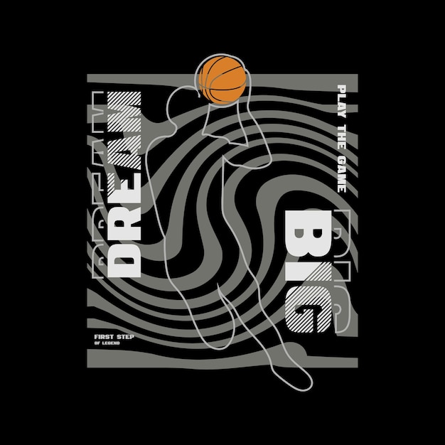 Vector basketball illustration typography perfect for t shirt design