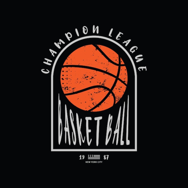 Basketball illustration typography perfect for t shirt design