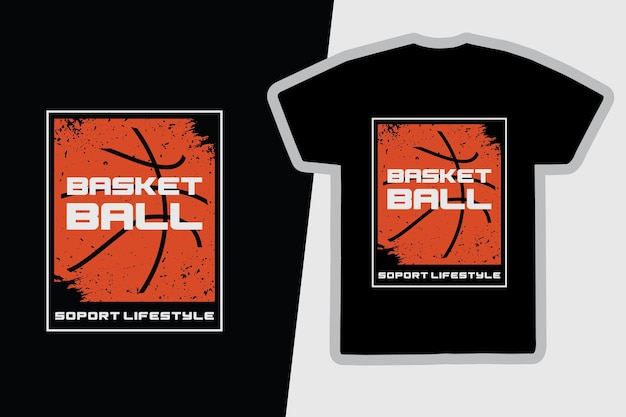 Vector basketball illustration typography t shirt design