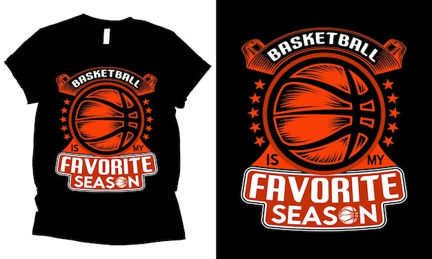 농구는 내가 가장 좋아하는 시즌 티셔츠 디자인입니다.