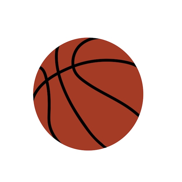 Basketball isolated stock illustration on white background.