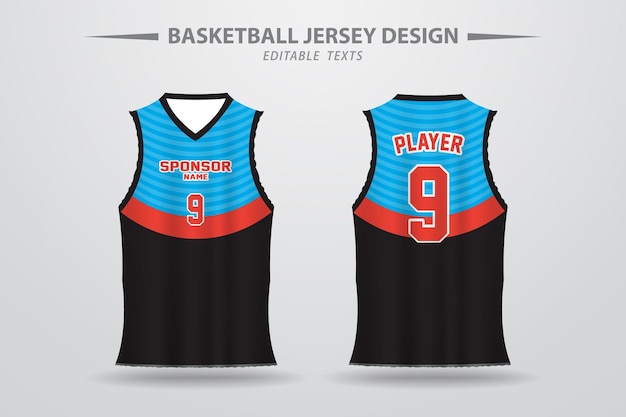 Basketball jersey design and template for print