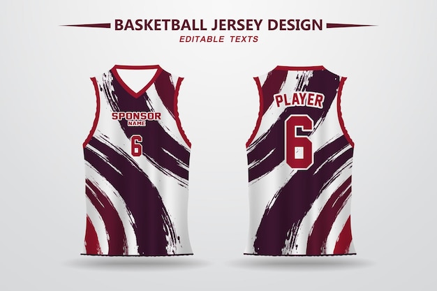 Basketball Jersey Design and template for printing