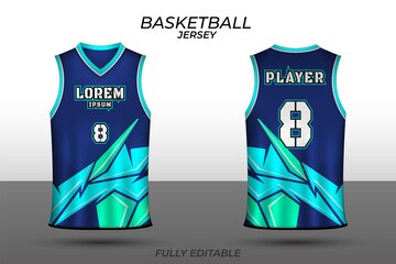 Premium Vector | Basketball jersey design template