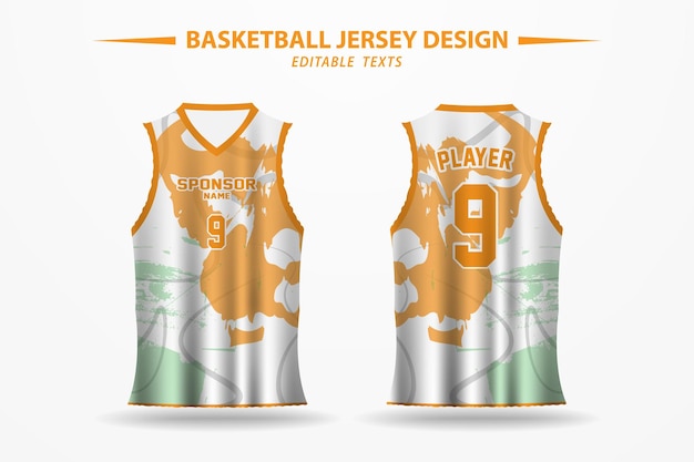 Vector basketball jersey design and template