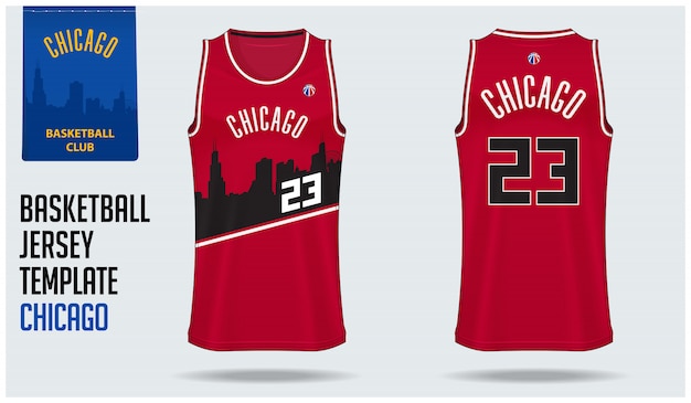 Basketball jersey mockup template design