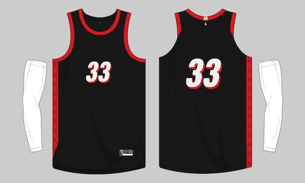 Vector basketball jersey mockup template vector design