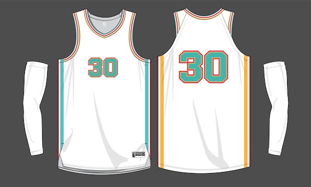 basketball jersey mockup template vector design