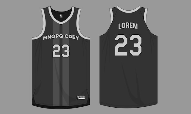 Basketball jersey mockup template vector design