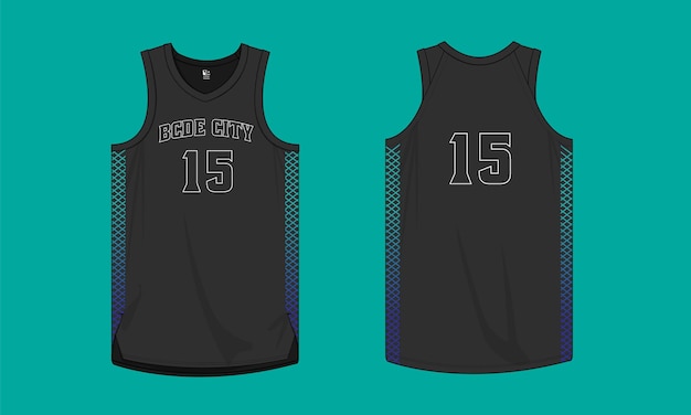 basketball jersey mockup template vector design