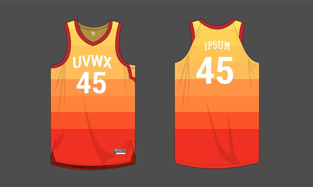 Vector basketball jersey mockup template vector design