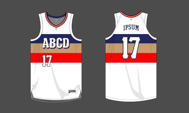 basketball jersey mockup template vector design