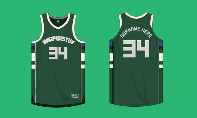 Vector basketball jersey mockup template vector design