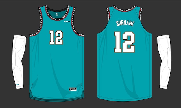 basketball jersey mockup template vector design