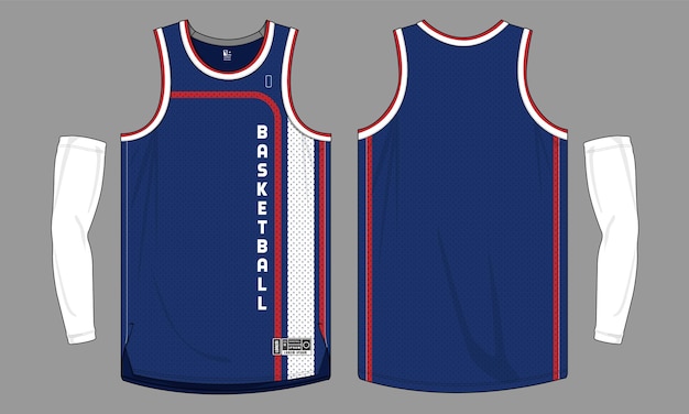 Basketball jersey mockup template vector design