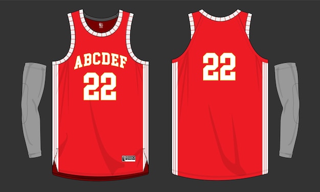 Vector basketball jersey mockup template vector design