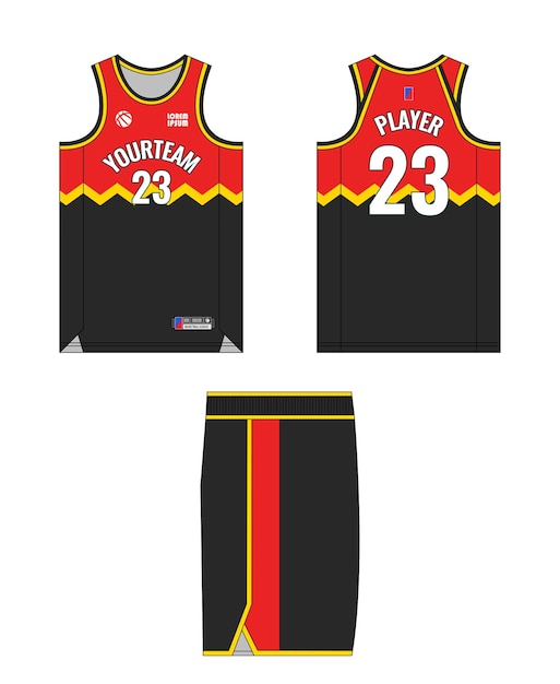 Шаблон дизайна баскетбольной майки Мокет дизайна векторной сублимации Дизайн спортивной одежды