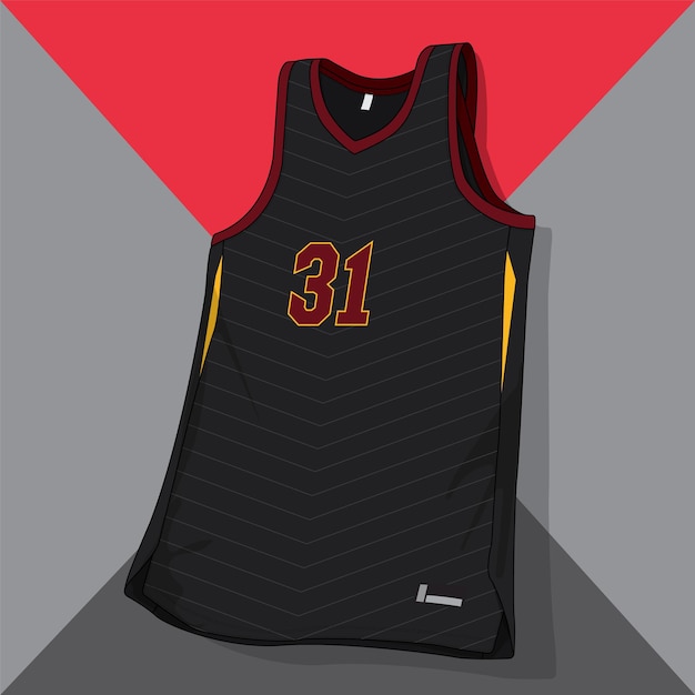 basketball jersey template isolated vector apparel