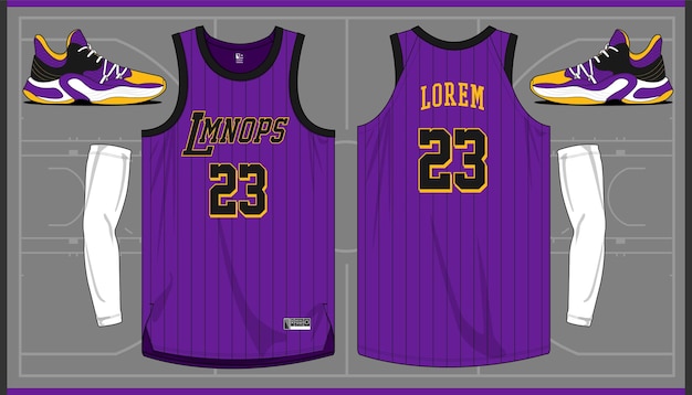 Basketball jersey template vector mockup