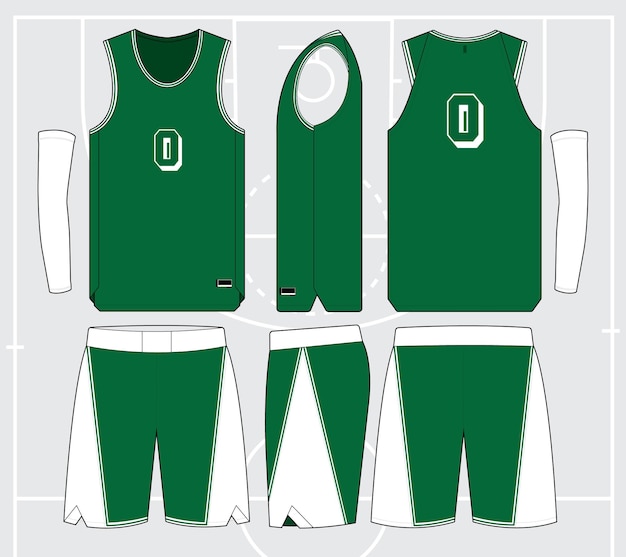 Mockup vettoriale del modello di maglia da basket