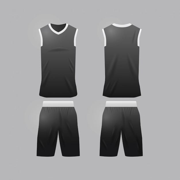 Vector basketball jersey template