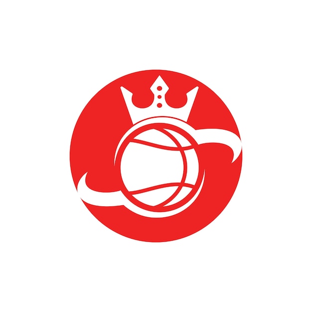 バスケット ボール王ベクトルのロゴのデザイン テンプレート
