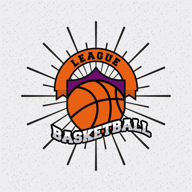 basketball league emblem classic