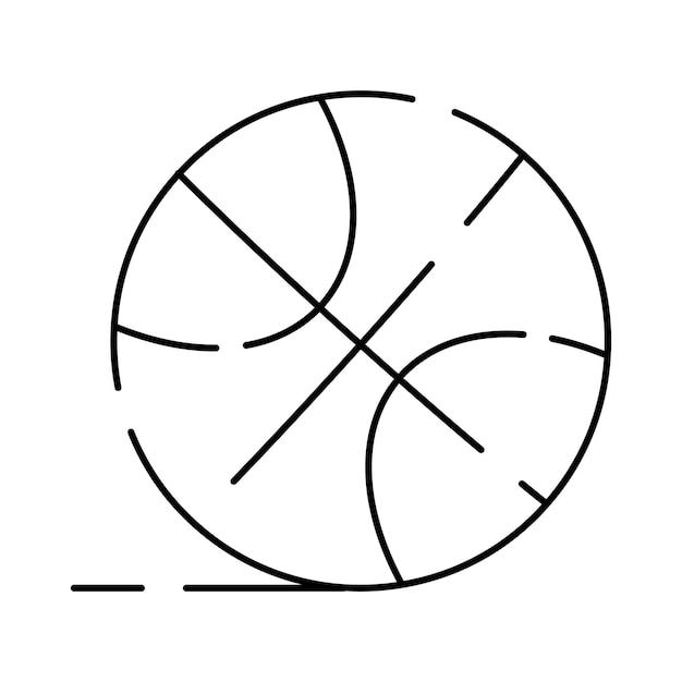 Basketball line icon Sport game vector league