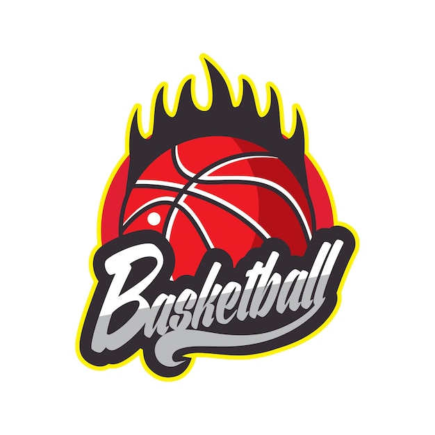 Vettore logo di pallacanestro logo americano