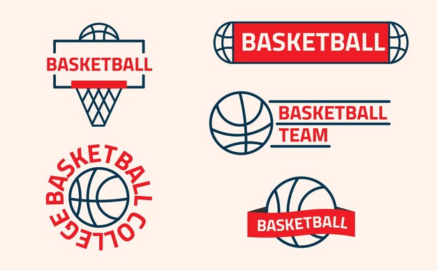 Vector basketball logo collectie