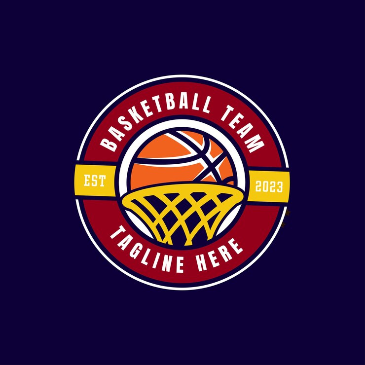 वेक्टर basketball logo design template simple style design vector