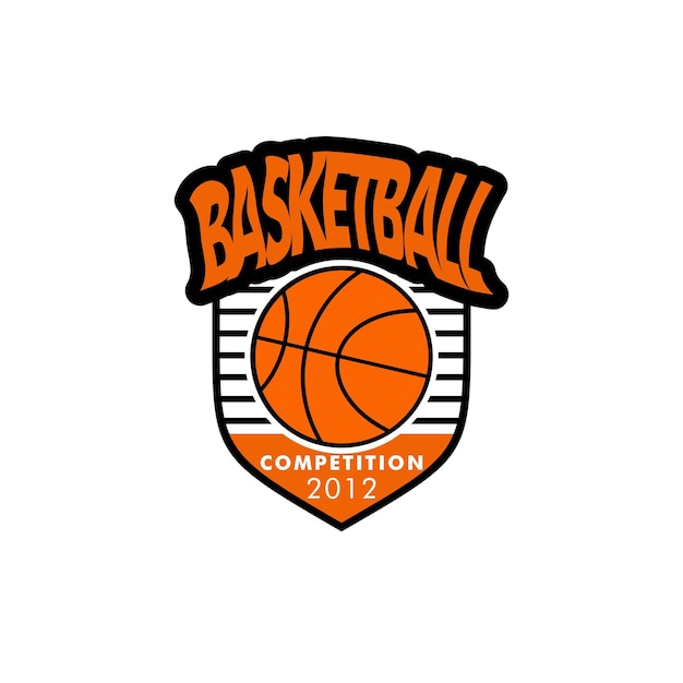 Logo del basket o illustrazione dell'icona nel vettore