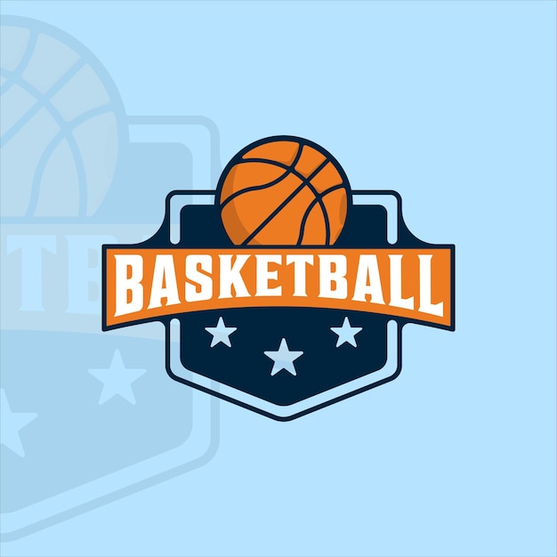basketball logo modern vintage vector illustration template icon graphic design. sport sign or symbol for team and club league competition with badge and typography