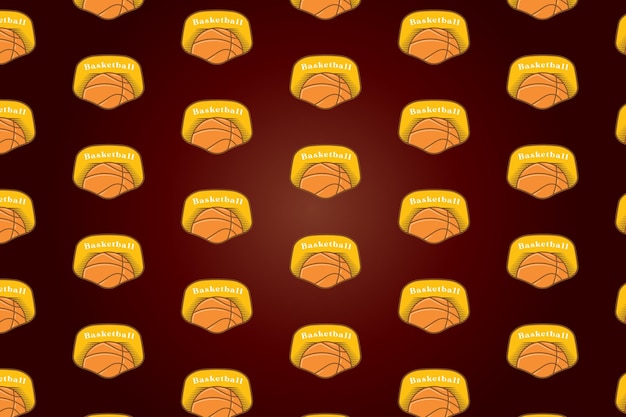 Basketball logo pattern design and wallpaper art