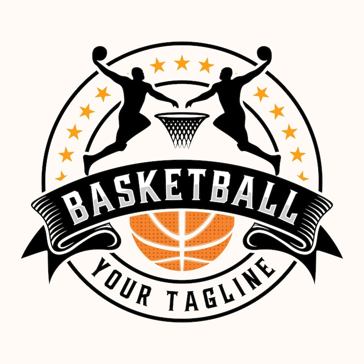 Vector basketball logo for sportswear basketball club tshirt design or basketball league