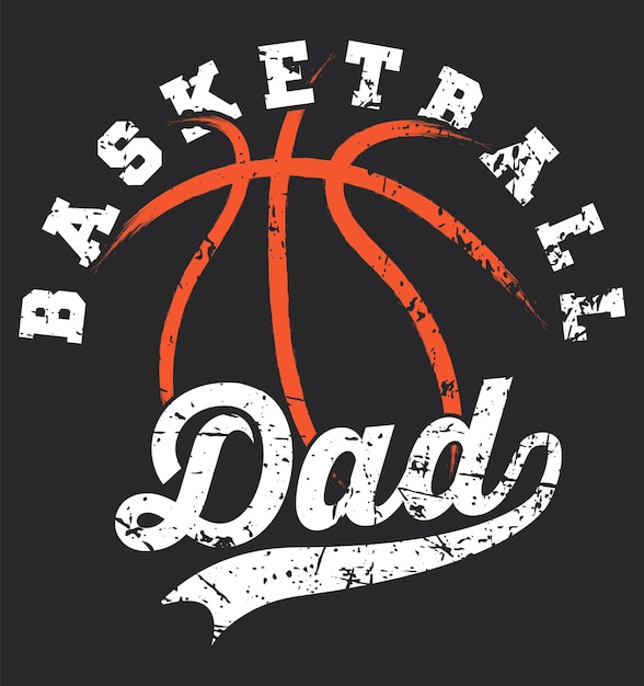 A basketball logo with the word dad on it