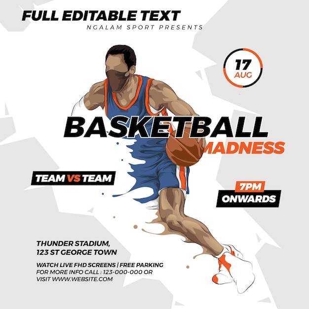 Basketball Madness sjabloon folder