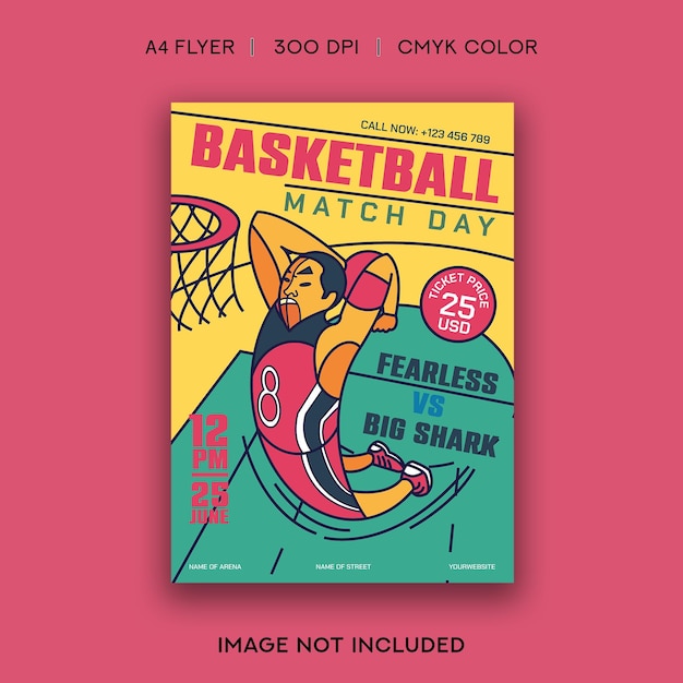 Basketball match flyer