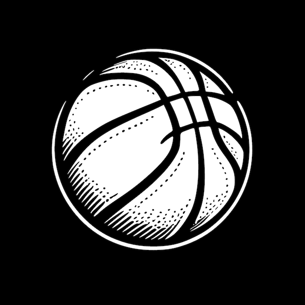 Basketball Minimalist and Flat Logo Vector illustration