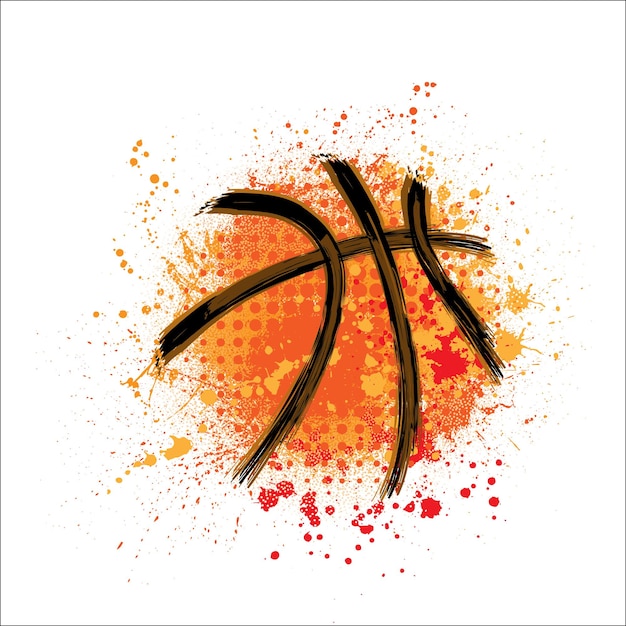 Vector basketball orange grunge background